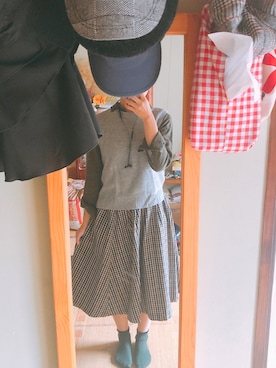 「SEVENDAYS=SUNDAY（セブンデイズサンデイ）のアイテム（ベスト）」を使った、ましゅさん（レディース・156cm）の秋コーディネート