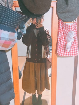 「SEVENDAYS=SUNDAY（セブンデイズサンデイ）のアイテム（ベスト）」を使った、ましゅさん（レディース・156cm）の秋コーディネート