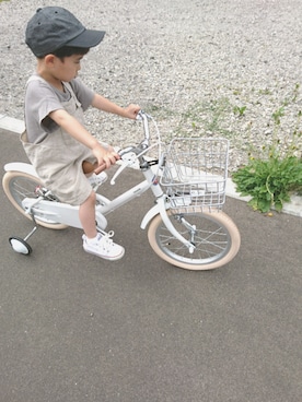 「アイテム（サロペット/オーバーオール）」を使った、natukiさん（キッズ・90cm）の夏コーディネート