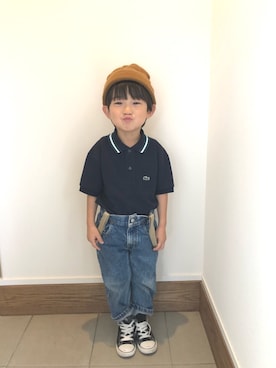 「ラコステ」｜natukiさん（キッズ・100cm）の秋コーディネート