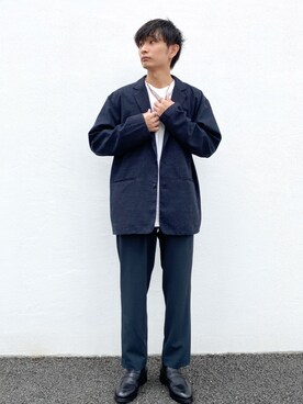「チェック柄に恋してる」｜「アイテム（その他アウター）」を使った、なかやんさん（メンズ・166cm）の秋コーディネート