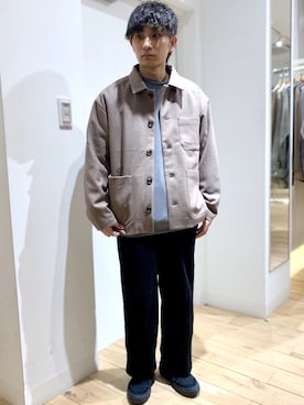 「アイテム（スウェット、ブルー系）」を使った、なかやんさん（メンズ・166cm）の冬コーディネート