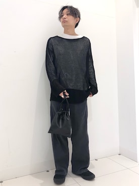 「SMELLY（スメリー）のアイテム（バッグ）」を使った、なかやんさん（メンズ・166cm）の春コーディネート