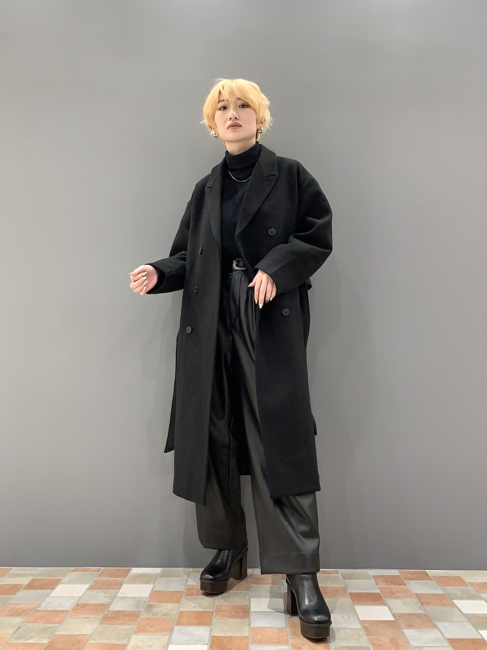 【HARE】CASHEEPウールダブルビッグコート、ブラック、Large(ラージ 1640472702_1000.jpg