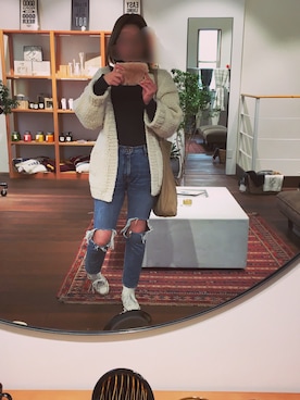 「TODAYFUL（トゥデイフル）のVintageトートバッグ（トートバッグ）」を使った、non27nonさん（レディース・161cm）の冬コーディネート