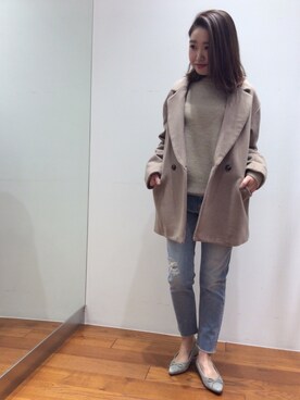 「URBAN RESEARCH ROSSO WOMEN（アーバンリサーチ　ロッソ）のアイテム（その他アウター）」を使った、ROSSOエスパル仙台店さん（レディース・150cm）の冬コーディネート