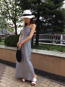「URBAN RESEARCH ROSSO WOMEN（アーバンリサーチ　ロッソ）のアイテム（帽子）」を使った、ROSSOエスパル仙台店さん（レディース・150cm）の夏コーディネート