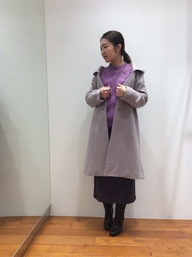 「URBAN RESEARCH ROSSO WOMEN（アーバンリサーチ　ロッソ）のアイテム（その他アウター）」を使った、ROSSOエスパル仙台店さん（レディース・160cm）の秋コーディネート