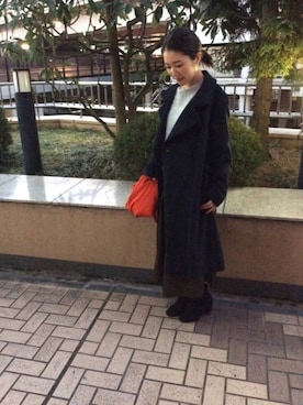 「URBAN RESEARCH ROSSO WOMEN（アーバンリサーチ　ロッソ）のアイテム（ピーコート）」を使った、ROSSOエスパル仙台店さん（レディース・160cm）の秋コーディネート