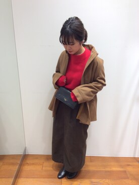 「URBAN RESEARCH ROSSO WOMEN（アーバンリサーチ　ロッソ）のアイテム（その他アウター）」を使った、ROSSOエスパル仙台店さん（レディース・158cm）の秋コーディネート