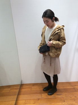 「URBAN RESEARCH ROSSO」｜「アイテム（ブルゾン）」を使った、ROSSOエスパル仙台店さん（レディース・160cm）の冬コーディネート