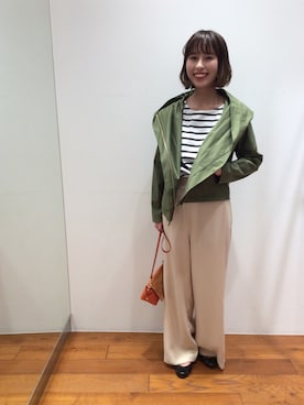 「URBAN RESEARCH ROSSO」｜「アイテム（ブルゾン）」を使った、ROSSOエスパル仙台店さん（レディース・157cm）の春コーディネート