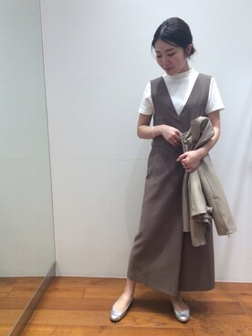 「URBAN RESEARCH ROSSO」｜「アイテム（ライダースジャケット）」を使った、ROSSOエスパル仙台店さん（レディース・160cm）の春コーディネート