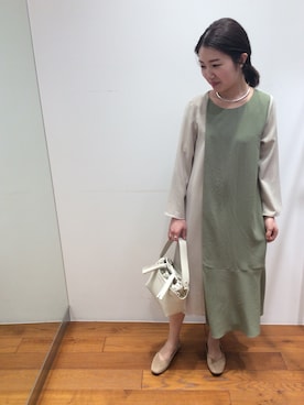「ペールトーン」｜「アイテム（ワンピース/ドレス）」を使った、ROSSOエスパル仙台店さん（レディース・160cm）の春コーディネート