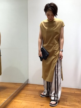 「URBAN RESEARCH ROSSO WOMEN（アーバンリサーチ　ロッソ）のアイテム（サンダル）」を使った、ROSSOエスパル仙台店さん（レディース・150cm）の夏コーディネート