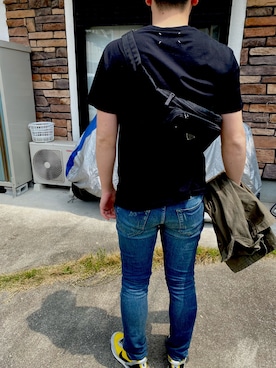 「URBAN RESEARCH（アーバンリサーチ）のアイテム（ミリタリージャケット）」を使った、yさん（メンズ・180cm）の春コーディネート