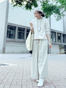 「MASACA HAT（マサカハット）のアイテム」を使った、Tang Chung Han Hodyさん（レディース・163cm）の秋コーディネート