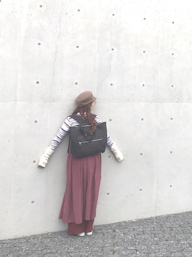 「yoko sakamoto（ヨーコサカモト）のアイテム」を使った、Yukaさん（レディース・158cm）の冬コーディネート