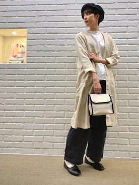 「マリン」｜「アイテム（ノーカラージャケット）」を使った、Hashimotoさん（レディース・166cm）の夏コーディネート