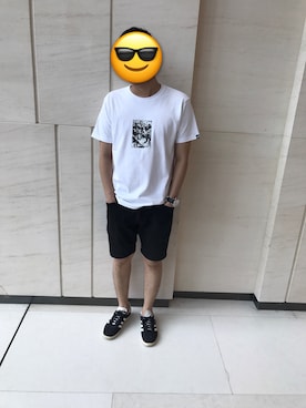 「BEN DAVIS（ベンデイビス）のアイテム（カーゴパンツ）」を使った、zhuzaiさん（メンズ・170cm）の夏コーディネート