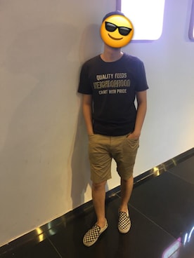 「BEN DAVIS（ベンデイビス）のアイテム（カーゴパンツ）」を使った、zhuzaiさん（メンズ・170cm）の夏コーディネート