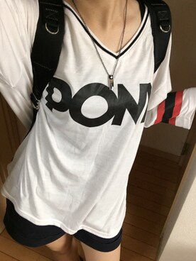 「PONY（ポニー）のアイテム」を使った、にゃんころさん（レディース・158cm）の夏コーディネート