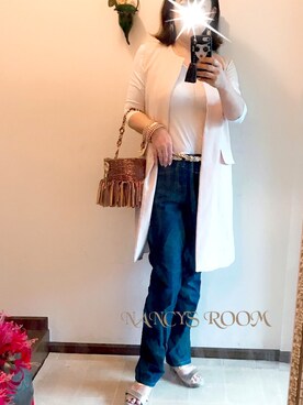 「MARITHE + FRANCOIS GIRBAUD（マリテフランソワジルボー）のアイテム（パンツ）」を使った、Nancyさん（レディース・163cm）の夏コーディネート