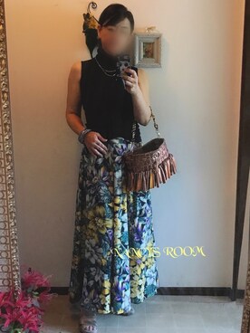 「ロンクスカート」｜「アイテム（その他トップス）」を使った、Nancyさん（レディース・163cm）の夏コーディネート