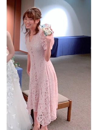 Flicka フリッカ の Flicka サイドパールレーススリーブドレス ドレス Wear