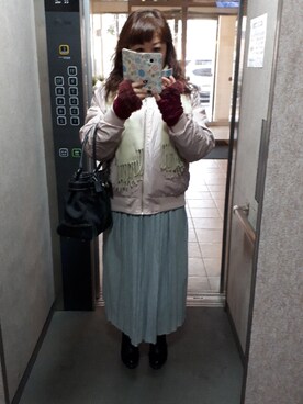 「GRL（グレイル）のアイテム（MA-1）」を使った、YUYUさん（レディース・160cm）の冬コーディネート