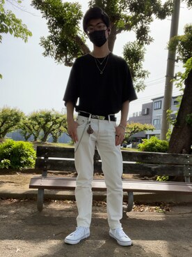 「off the wall（オフザウォール）のアイテム」を使った、いしのかわさん（メンズ・168cm）の春コーディネート