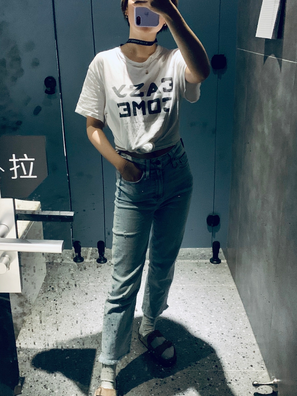「summer」｜「Re DoneのRe Done（Tシャツ/カットソー、ホワイト系）」を使った、00beansさん（レディース・155cm）の夏コーディネートの1枚目の写真