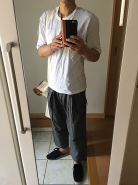 「BLACK&BLUE（ブラックアンドブルー）のアイテム（パンツ）」を使った、takさん（メンズ・179cm）の夏コーディネート