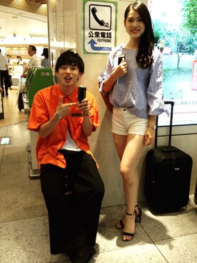 「HUMIS（ヒューミス）のアイテム」を使った、karakiさん（メンズ・177cm）の夏コーディネート