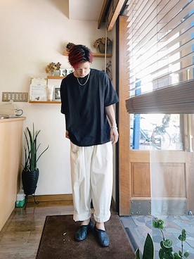 「美容師」｜「アイテム（スリッポン）」を使った、takumiさん（メンズ・173cm）の夏コーディネート