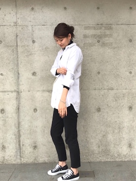 「UNIQLO（ユニクロ）のエクストラファインメリノリブタートルネックセーター（長袖）（ニット/セーター）」を使った、𝕒𝕪𝕒さん（レディース・167cm）の秋コーディネート