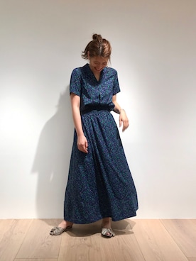 「柄シャツ」｜𝕒𝕪𝕒さん（レディース・167cm）の夏コーディネート