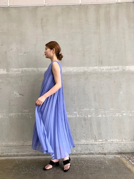 「アイテム（ワンピース/ドレス、パープル系）」を使った、𝕒𝕪𝕒さん（レディース・167cm）の夏コーディネート