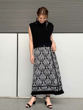 「STUDIOUS(ステュディオス)のアイテム(ベスト)」を使った、𝕒𝕪𝕒さん(レディース・167cm)の夏コーディネート