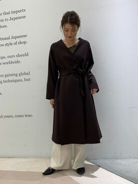 「STUDIOUS（ステュディオス）のアイテム（トレンチコート）」を使った、𝕒𝕪𝕒さん（レディース・167cm）の秋コーディネート