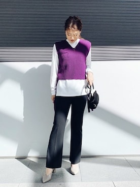 「STUDIOUS(ステュディオス)のアイテム」を使った、𝕒𝕪𝕒さん(レディース・167cm)の秋コーディネート