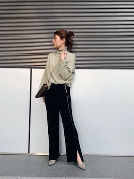 「ワッフル」｜「アイテム（パンプス）」を使った、𝕒𝕪𝕒さん（レディース・167cm）の秋コーディネート