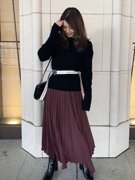 「STUDIOUS(ステュディオス)のアイテム」を使った、𝕒𝕪𝕒さん(レディース・167cm)の冬コーディネート