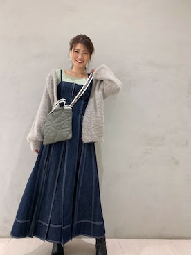 「CASA FLINE（カーサフライン）のアイテム」を使った、𝕒𝕪𝕒さん（レディース・167cm）の冬コーディネート