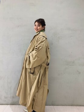 「CLANE（クラネ）のアイテム（トレンチコート）」を使った、𝕒𝕪𝕒さん（レディース・167cm）の春コーディネート