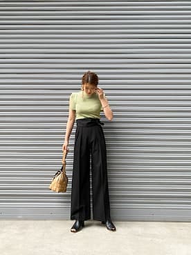 「CLANE（クラネ）のアイテム（その他パンツ）」を使った、𝕒𝕪𝕒さん（レディース・167cm）の夏コーディネート