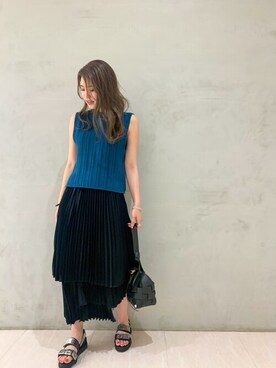 「CLANE（クラネ）のアイテム（スカート）」を使った、𝕒𝕪𝕒さん（レディース・167cm）の夏コーディネート