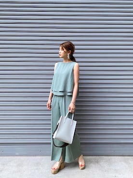 「Ameri（アメリ）のアイテム（サンダル）」を使った、𝕒𝕪𝕒さん（レディース・167cm）の夏コーディネート