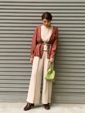 「アイテム（モカシン/デッキシューズ）」を使った、𝕒𝕪𝕒さん（レディース・167cm）の夏コーディネート