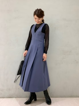 「STUDIOUS（ステュディオス）のアイテム（ワンピース/ドレス）」を使った、𝕒𝕪𝕒さん（レディース・167cm）の秋コーディネート